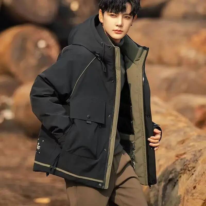 Winter Clothing Taiwan - Męska kurtka puchowa robocza, ocieplana, luźna,