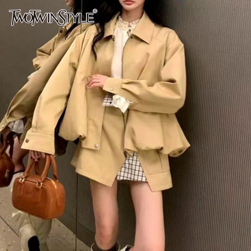 Winter Clothing Online - TWOTWINSTYLE Zestaw dwuczęściowy damski khaki z