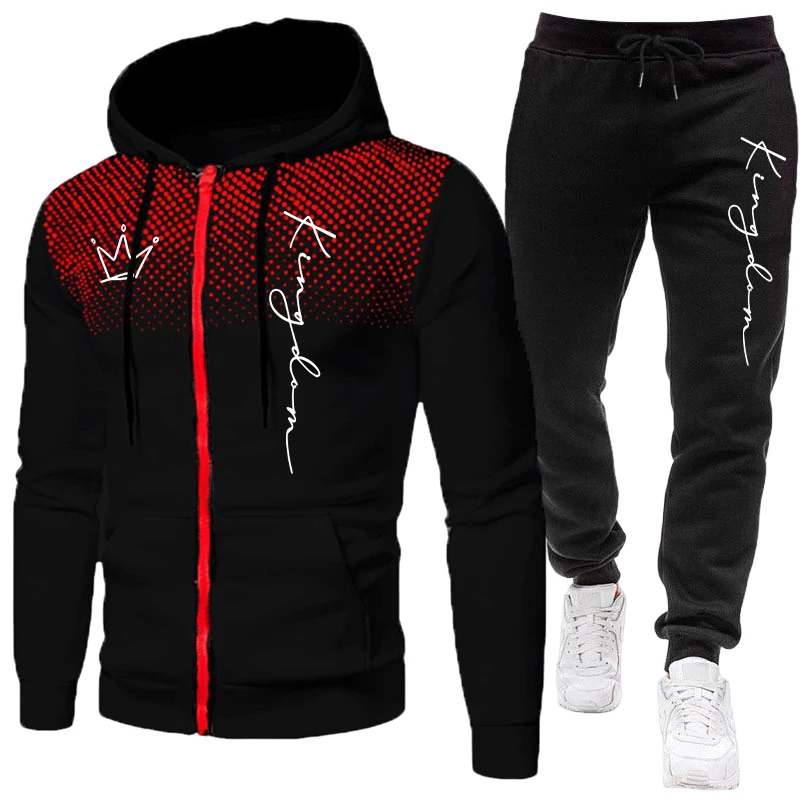 Winter Clothes - Męski dres z kurtką, casualowy, w