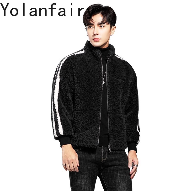 Quality Winter Clothing - YOLANFAIRY 100% wełniane męskie płaszcz z
