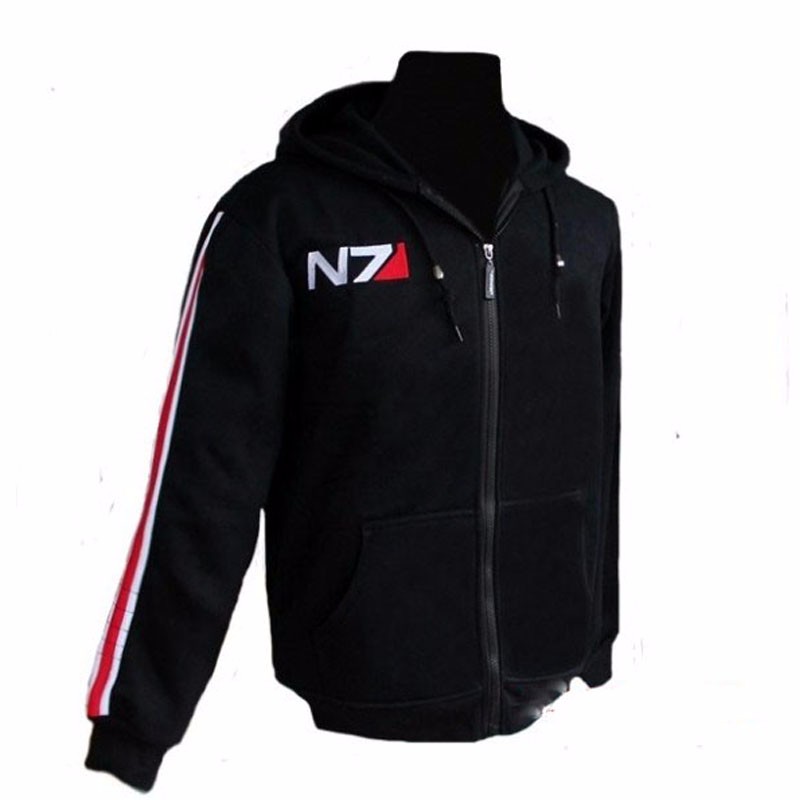 Winter Clothing Anime - Mass Effect Bluza Mężczyźni Czarny Anime