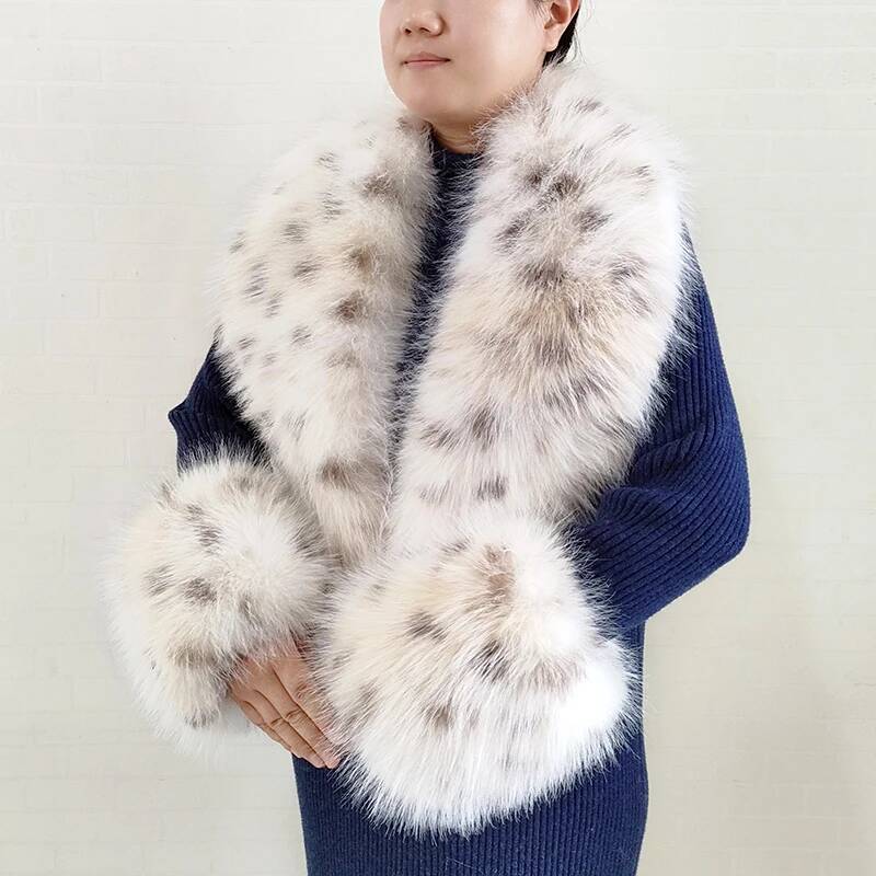 Winter Clothing Online - Duży szal damski z imitacji futra