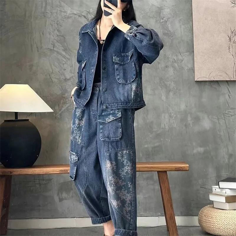 Winter Clothing Online - 2025 Jesienna kurtka dżinsowa Garnitury w