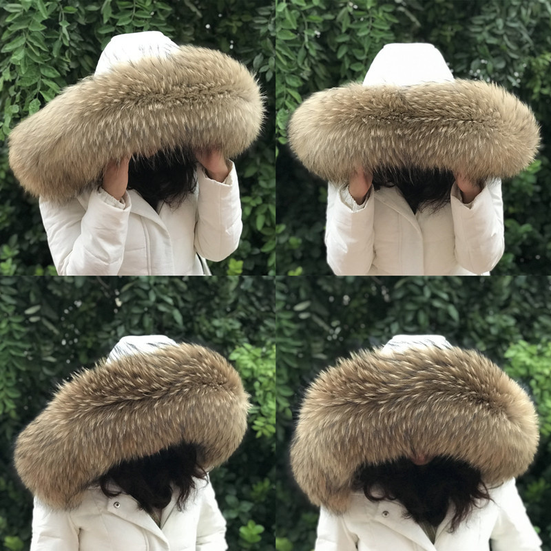 Winter Clothing Online - Futrzany kołnierz damski zimowy naturalny kołnierz
