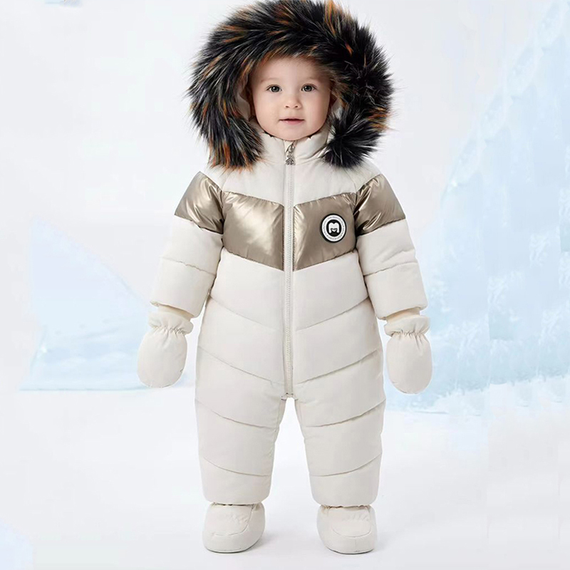 Winter Clothing Baby - Zimowy kombinezon dla noworodka z rękawiczkami,
