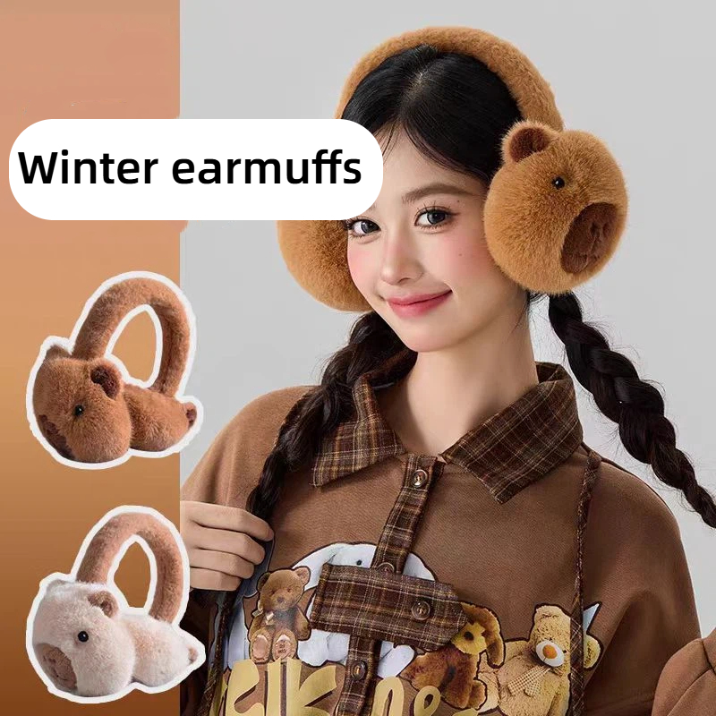 Ear Muff Foldable - Urocze nauszniki z kapybary, pluszowe nauszniki