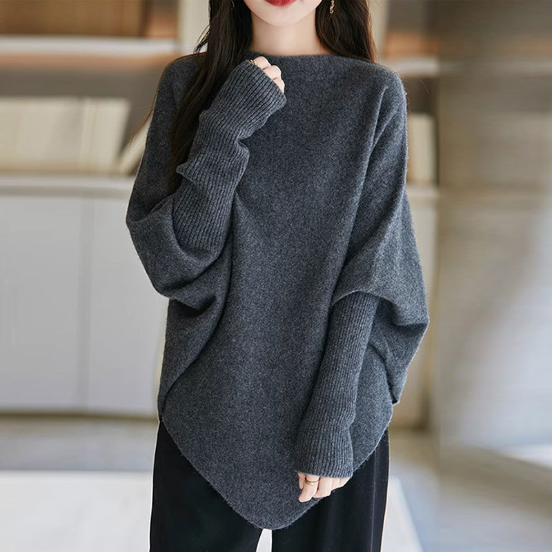Winter Clothing Looks - Damska dzianinowa bluzka Lazy Wind Fighting