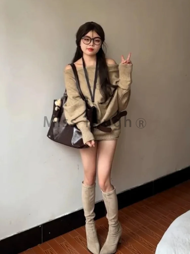 Autumn Winter Korean Knit Outf – Y2K Winter Clothing recenzja i cena