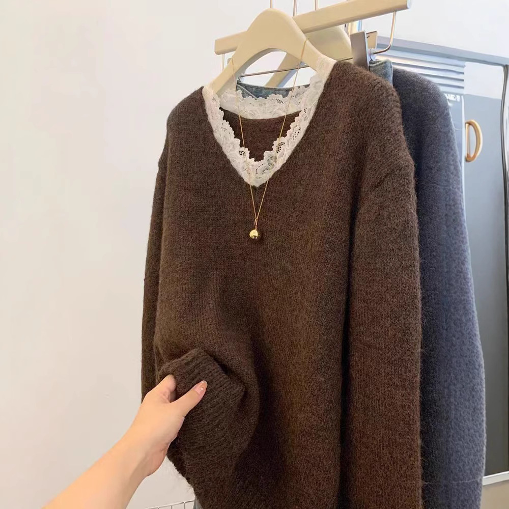 Sweter z koronką w kontrastowy – Winter Clothing Colors 2026 recenzja i cena