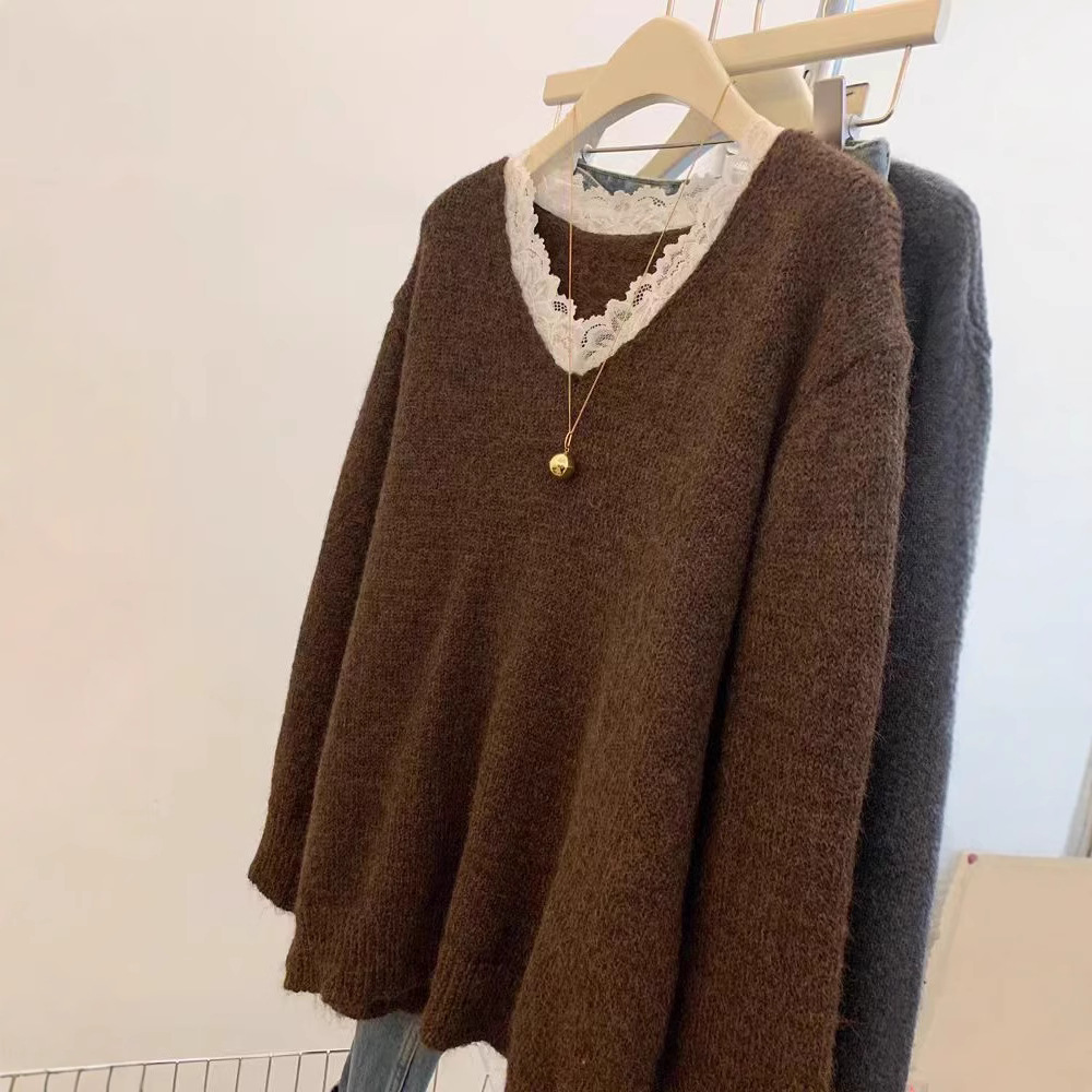 Sweter z koronką w kontrastowy – Winter Clothing Colors 2026 recenzja i cena
