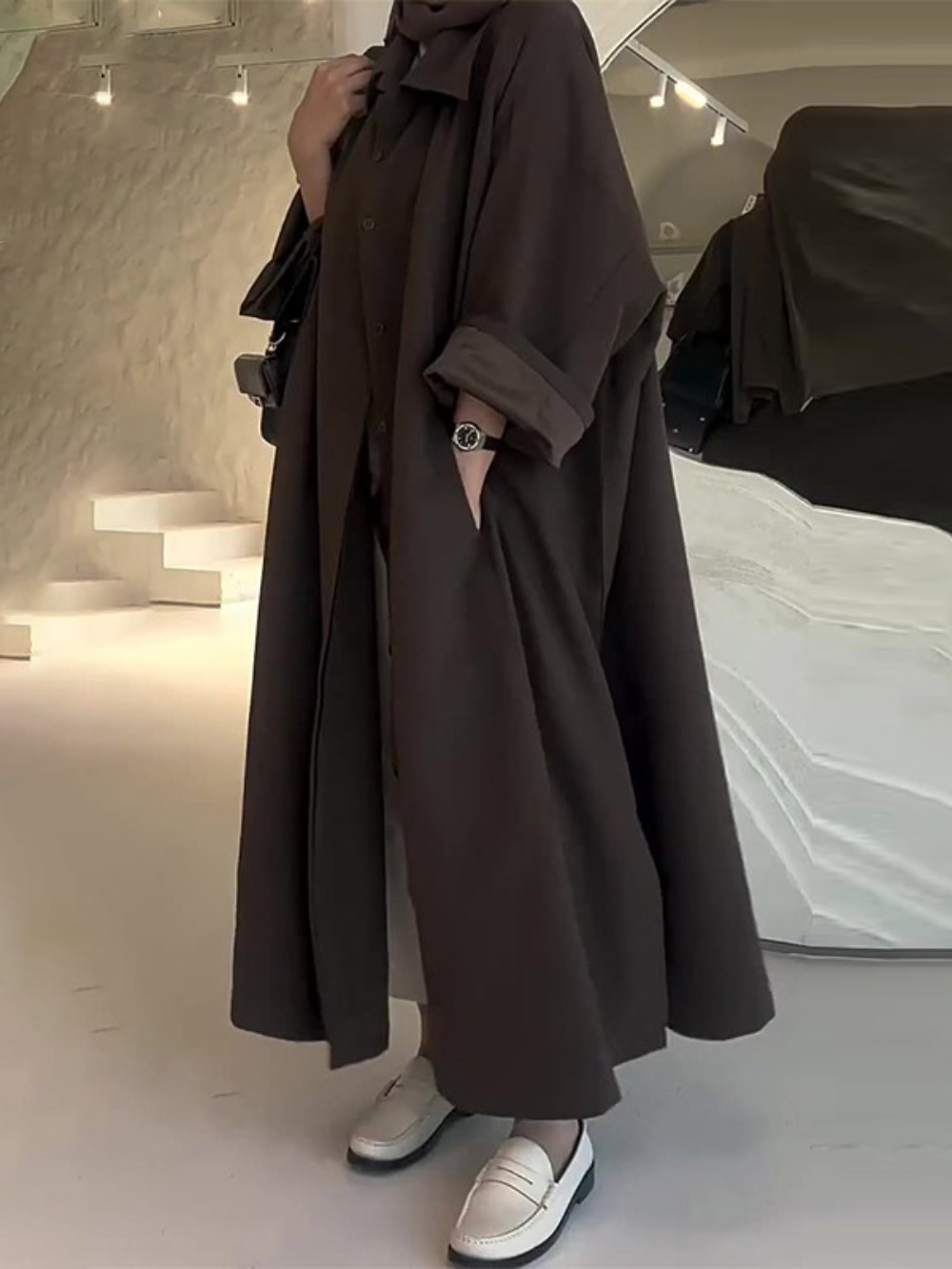 Eid muzułmanki abaja trencz je – Winter Clothing Online recenzja i cena