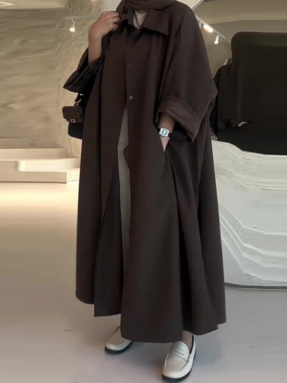 Eid muzułmanki abaja trencz je – Winter Clothing Online recenzja i cena