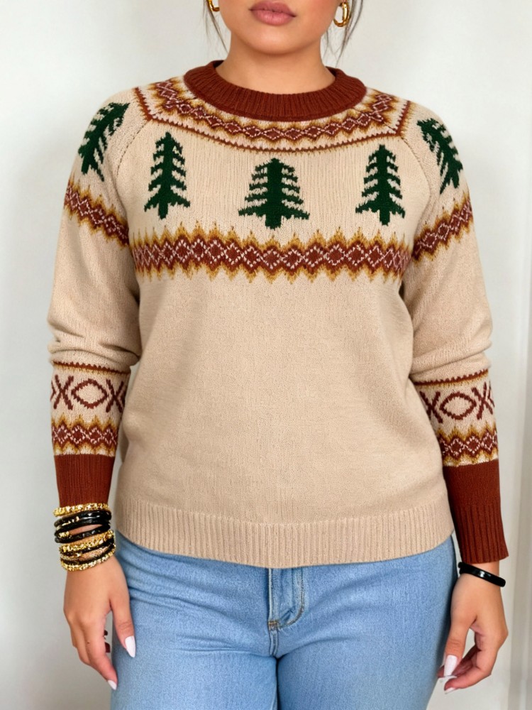 Damski sweter dzianinowy plus  – Winter Clothing Plus Size recenzja i cena