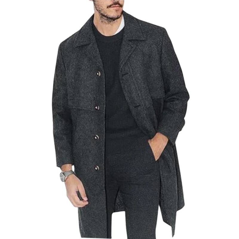 Męski płaszcz z klapami, do bi – Winter Clothing Taiwan recenzja i cena