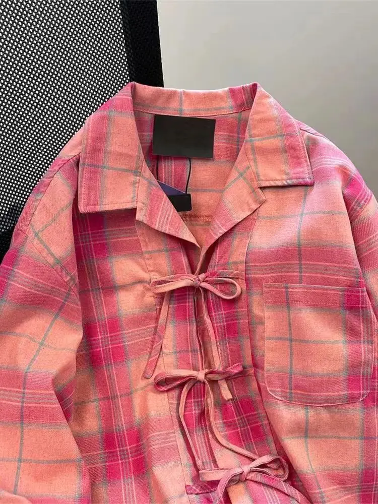 Koszula damska w różową kratę  – Y2K Winter Clothing recenzja i cena
